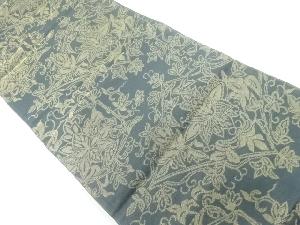 アンティーク　菱に花唐草模様織出し袋帯（材料）